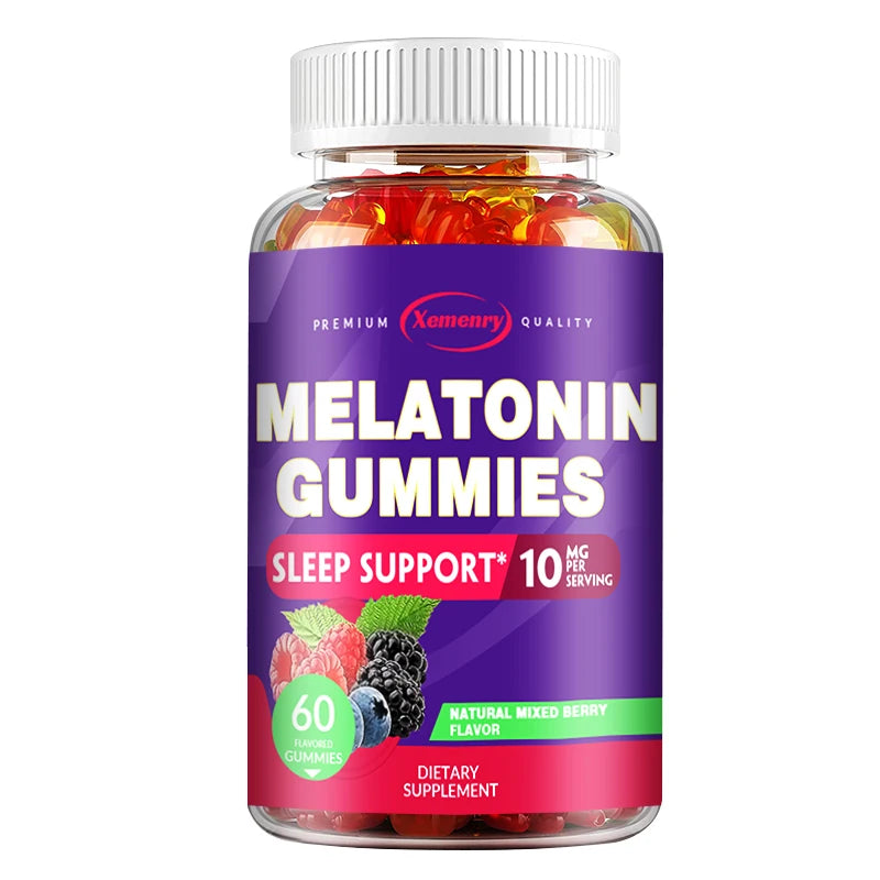 Melatonin Gummies 10 Mg - Fall Asleep Naturally, Fight Insomnia, Boost Immunity, Improve Rest Quality - 60 Gummies