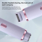 Womens Body Hair Trimmer Water Proof Skinsafe Electric Razor 2 in 1 Dual Head Bikini Hair Trimmer