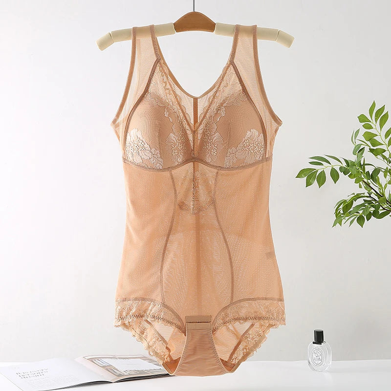 Luxury Shapewear Laced Mesh Bodysuit