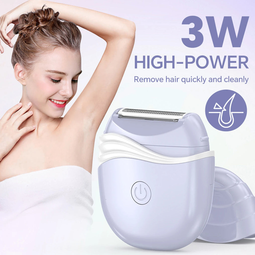 Women Electric Razors Bikini Trimmer for Private Area Wireless Face Shavers Hair Remover Underarms Legs Ladies Body Trimmer