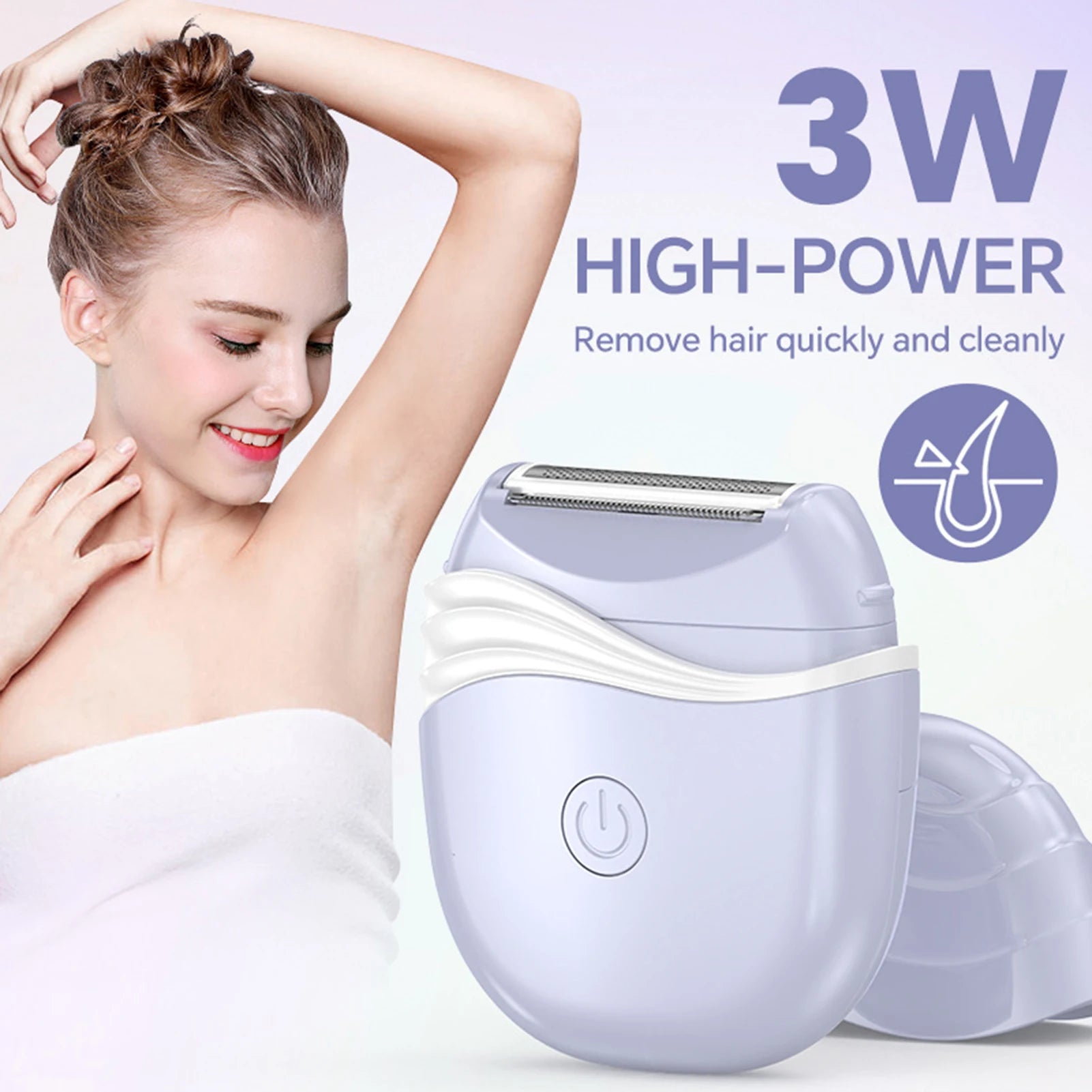 Women Electric Razors Bikini Trimmer for Private Area Wireless Face Shavers Hair Remover Underarms Legs Ladies Body Trimmer