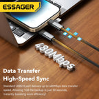 2 in 1 USB Type C Cable 65W PD Fast Charging Wire Type C to Lightning Cable for Iphone 15 14 Pro Max Macbook Ipad Xiaomi