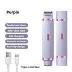 Womens Body Hair Trimmer Water Proof Skinsafe Electric Razor 2 in 1 Dual Head Bikini Hair Trimmer
