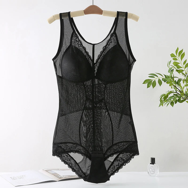 Luxury Shapewear Laced Mesh Bodysuit
