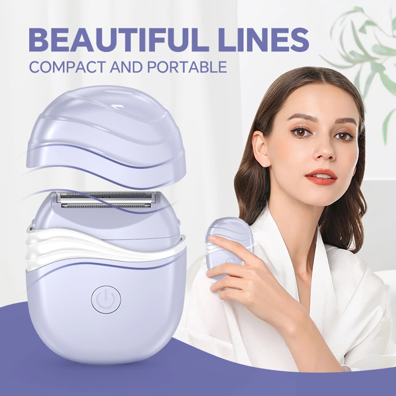 Women Electric Razors Bikini Trimmer for Private Area Wireless Face Shavers Hair Remover Underarms Legs Ladies Body Trimmer