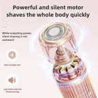 Womens Body Hair Trimmer Water Proof Skinsafe Electric Razor 2 in 1 Dual Head Bikini Hair Trimmer