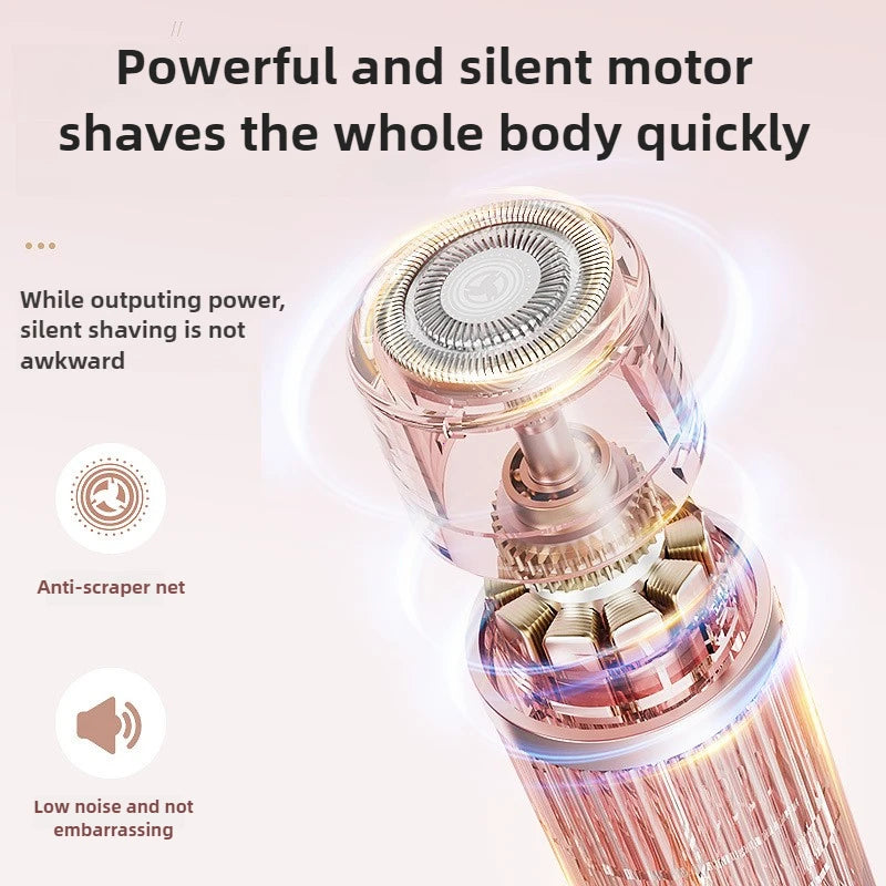 Womens Body Hair Trimmer Water Proof Skinsafe Electric Razor 2 in 1 Dual Head Bikini Hair Trimmer